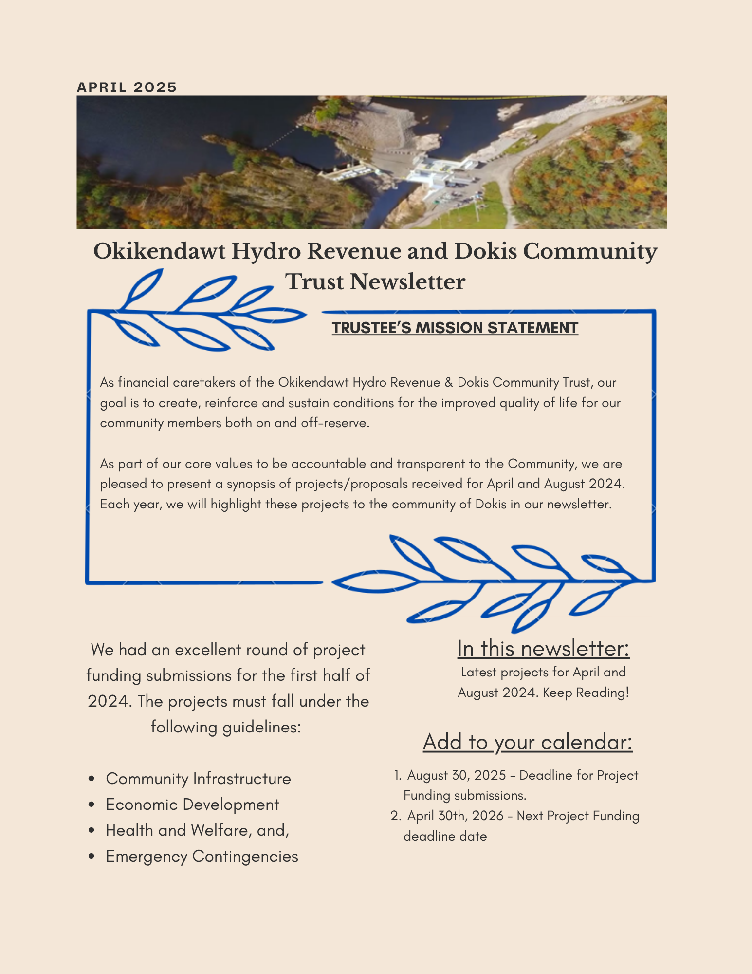 OKIKENDAWT HYDRO REVENUE AND DOKIS COMMUNITY TRUST 2024